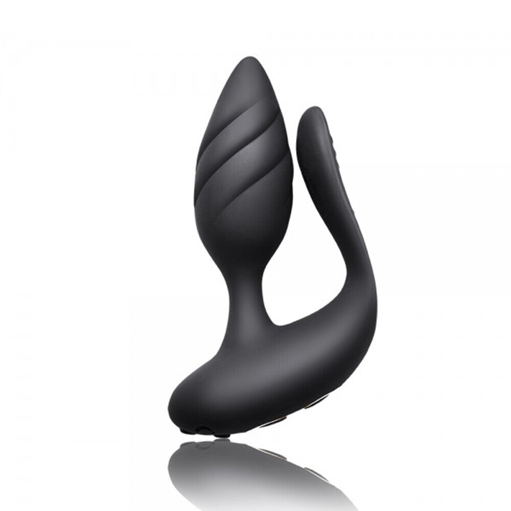 Black couples vibrator with remote control for G-spot stimulation, by Rocks Off Ltd