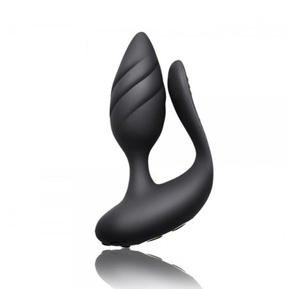 Black couples vibrator with remote control for G-spot stimulation, by Rocks Off Ltd