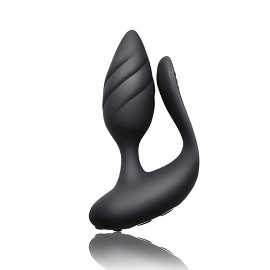 Black couples vibrator with remote control for G-spot stimulation, by Rocks Off Ltd