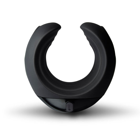 Rocks Off Echo masturbator in black, showing textured interior for stimulating pleasure.