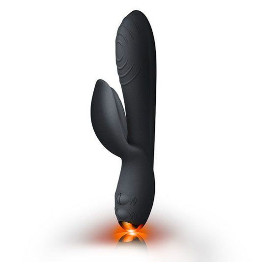 Everygirl black rechargeable rabbit vibrator, a sleek and sensual pleasure toy from Rocks Off.