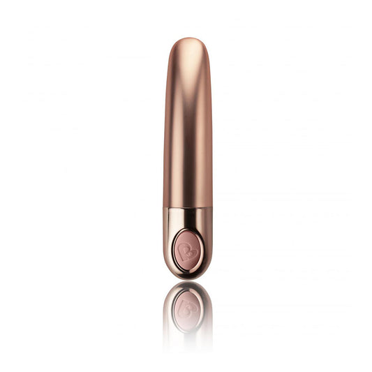 Dusk pink ellipse mini vibrator from Rocks Off, a smooth and discreet pleasure toy.