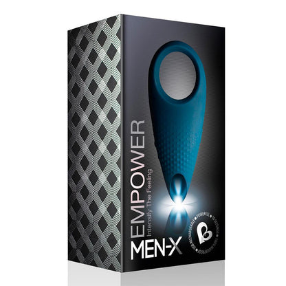 Blue cockring for enhanced pleasure and performance, made by Rocks Off, flexible and discreet.