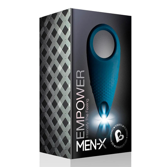 Blue cockring for enhanced pleasure and performance, made by Rocks Off, flexible and discreet.