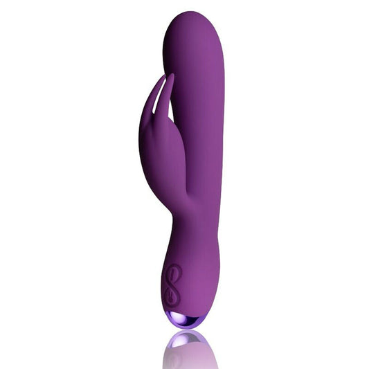 A purple Rocks Off Flutter Rabbit vibrator, made from smooth silicone for delightful fun.
