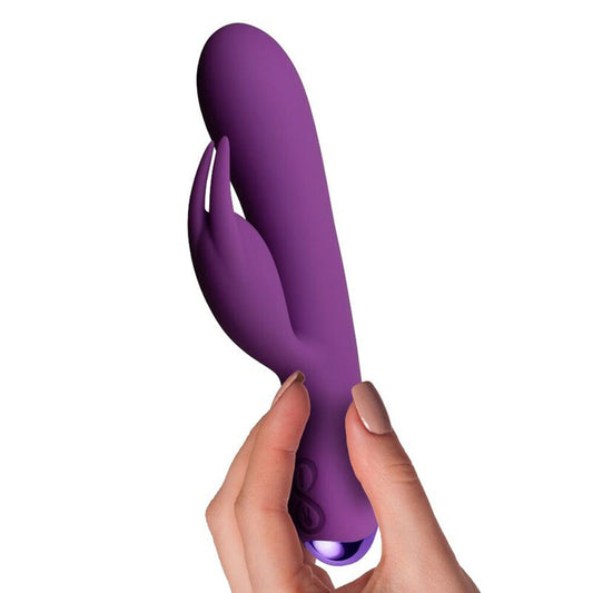 Purple flutter rabbit vibrator by rocks off, a luxurious adult toy for pleasure.