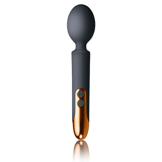 rocks off oriel play wand in black, a sleek and rechargeable pleasure product