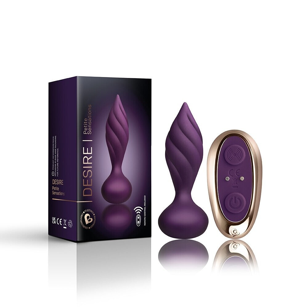 Purple vibrating butt plug from Rocks Off, a sensual treat for intimate exploration.