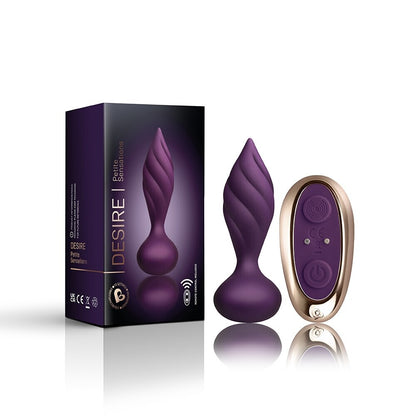 Purple vibrating butt plug from Rocks Off, a sensual treat for intimate exploration.