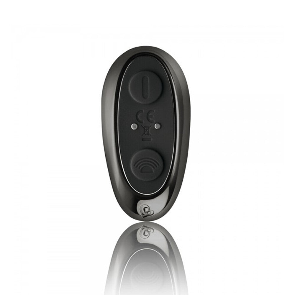 Black silicone prostate massager vibrator with ergonomic curved design for intense pleasure.