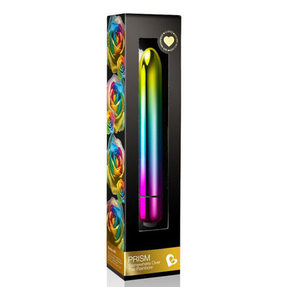 Rocks Off Prism vibrator with a shimmering rainbow finish, designed for pleasure.