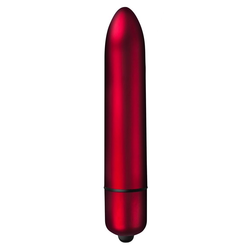 Rocks Off Truly Yours Rouge Allure vibrator, lipstick-shaped, crimson red with a glossy finish.