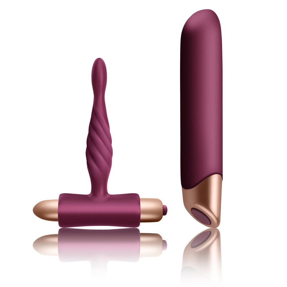 Rocks Off Rapture couples sex kit featuring pleasure objects for shared intimate moments.