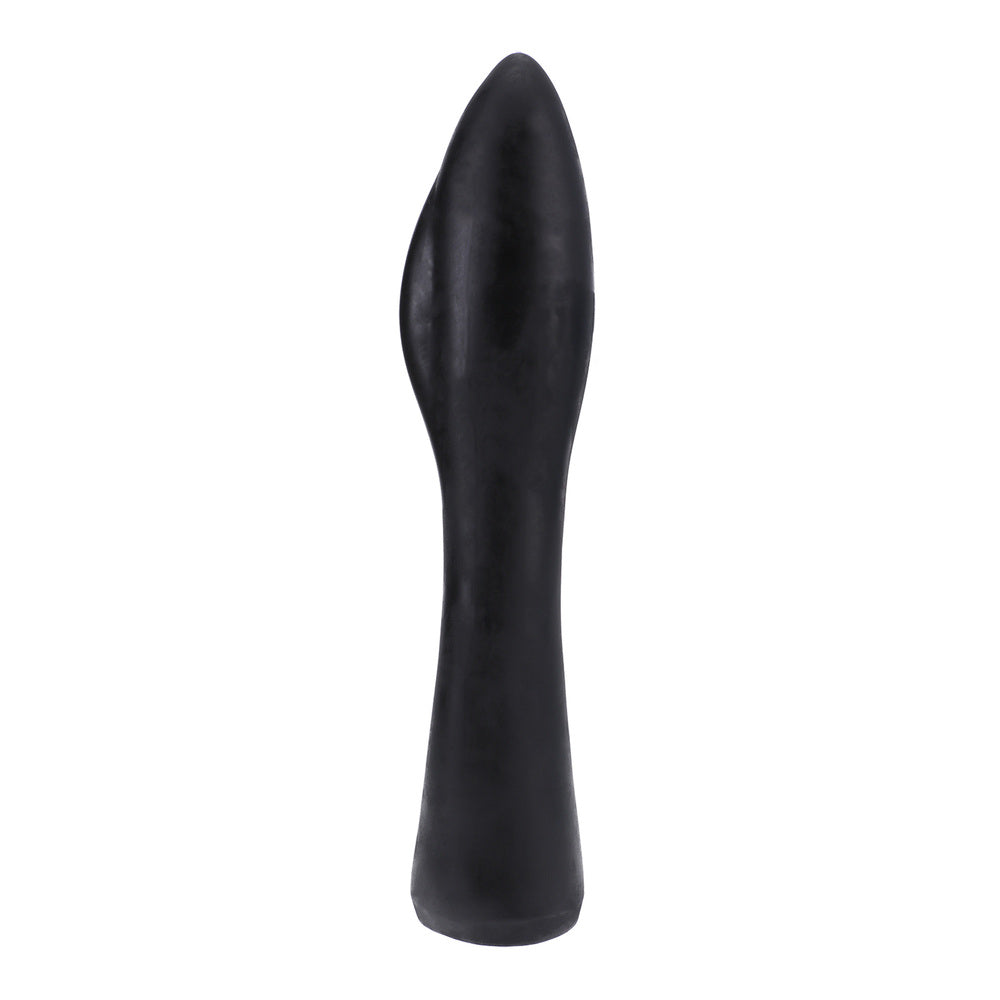 A black, stretchy tunnel and stretcher toy, designed for pleasure and exploration.
