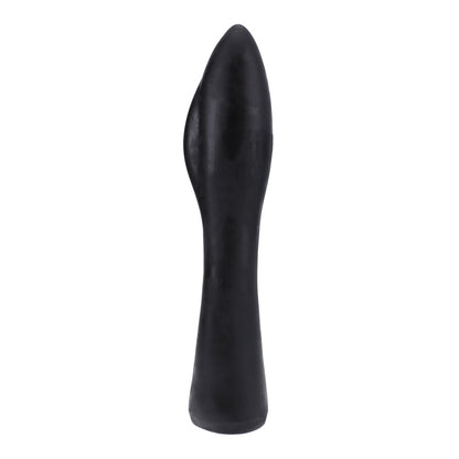 A black, stretchy tunnel and stretcher toy, designed for pleasure and exploration.