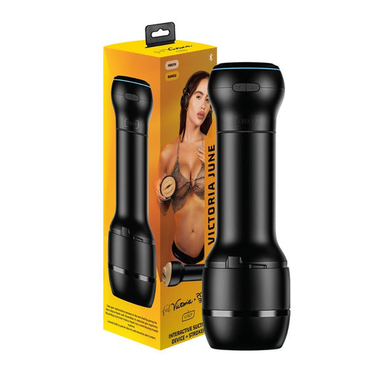Kiiroo Victoria June powerblow masturbator, vibrating and interactive, in a smooth, flesh-toned silicone finish.