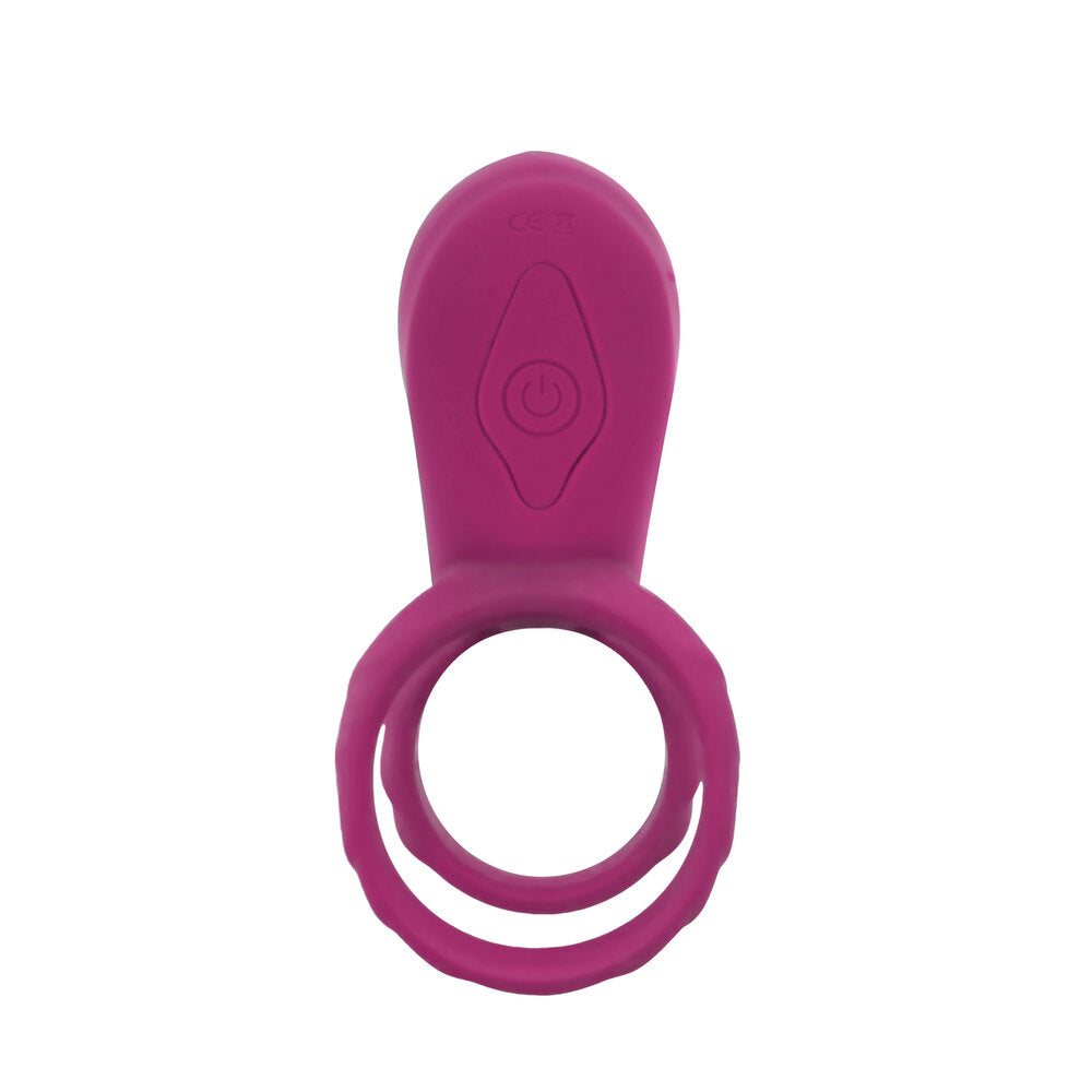 Two interlocking love rings, possibly for couples, made of a smooth, dark material