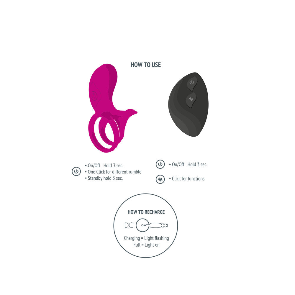 Xocoon couples stimulator ring, a grey love ring vibrator for enhanced pleasure.