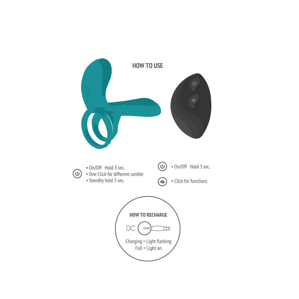 Xocoon couples vibrator ring, a smooth, grey love ring vibrator for intimate pleasure.