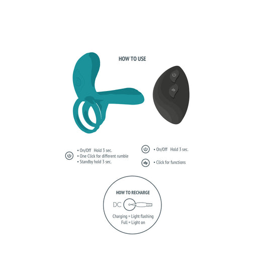 Xocoon couples vibrator ring, a smooth, grey love ring vibrator for intimate pleasure.