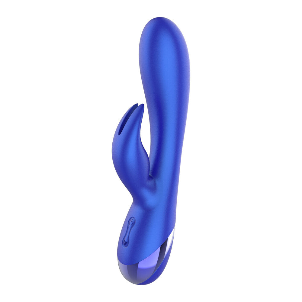 Xocoon bunny vibrator with g-spot stimulator in a smooth, skin-safe silicone material.