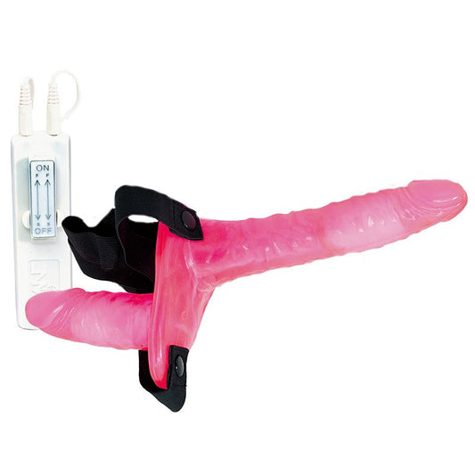NMC Ltd joyride pink duo double ended vibrating dildo strap on for couples