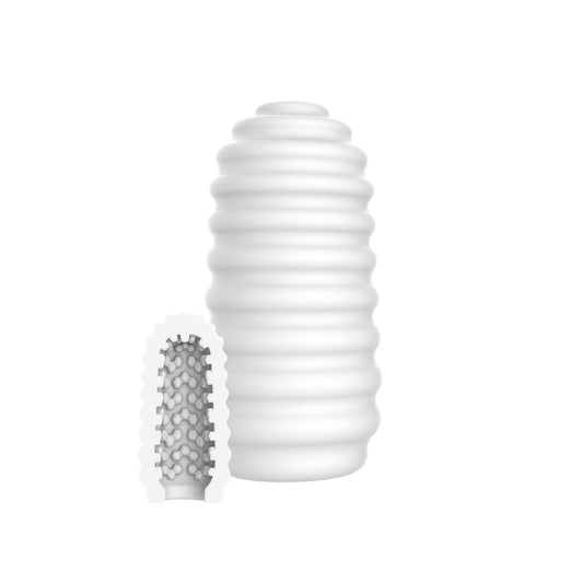 ToyJoy Hero medium masturbator with ribbed texture, providing sensational pleasure during solo play.