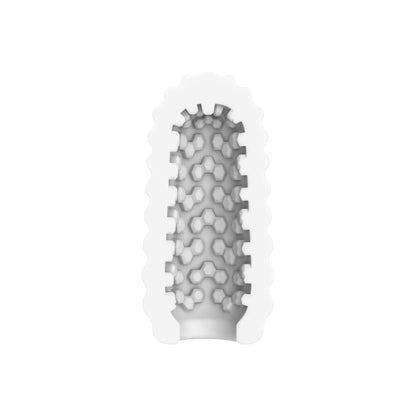 ToyJoy Hero Medium Masturbator with ribbed texture, for pleasurable and stimulating solo play, in neutral colour.