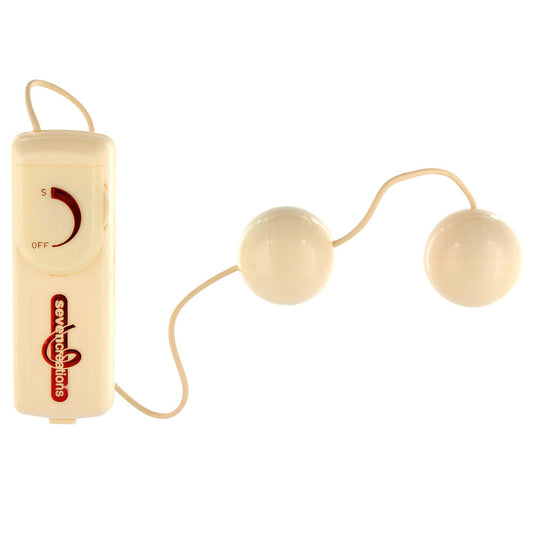 Seven Creations orgasm vibrating eggs, a pair of smooth, pleasure-inducing sex toys.