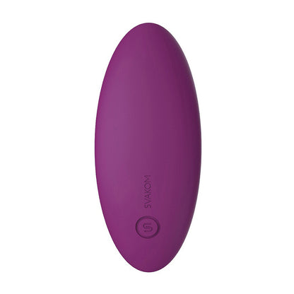 The svakom edeny clitoral stimulator, a sleek and app controlled pleasure device in a neutral tone.