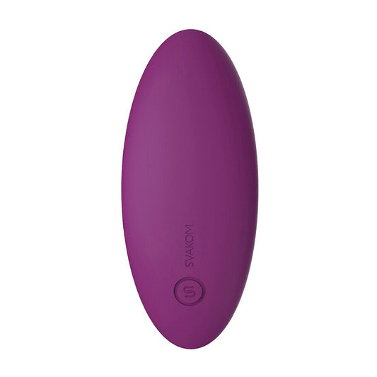 The svakom edeny clitoral stimulator, a sleek and app controlled pleasure device in a neutral tone.