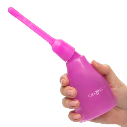 California Exotic's reusable douche in translucent plastic, designed for personal hygiene use.