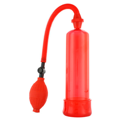 Seven Creations penis enlarger pump: clear cylinder with ergonomic black handle, for enhanced pleasure.