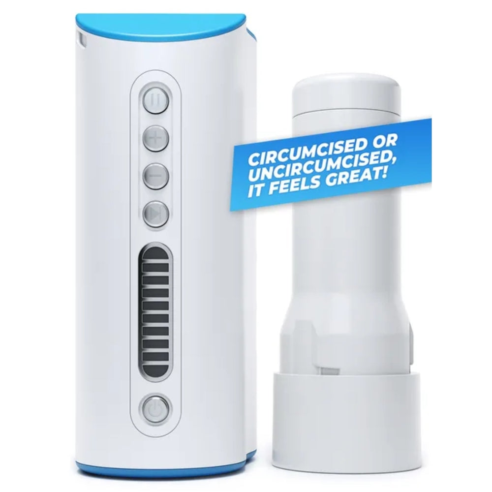 Autoblow AI Ultra vibrating masturbator, showcasing its sleek design and ergonomic shape.