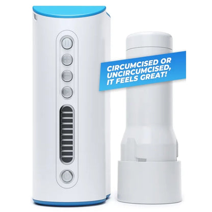 Autoblow AI Ultra vibrating masturbator, showcasing its sleek design and ergonomic shape.