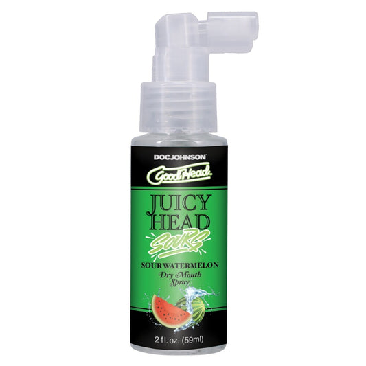 Doc Johnson GoodHead Juicy Dry Mouth watermelon flavoured personal lubricant in a bottle.