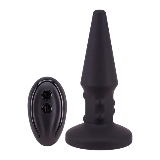 Seven Creations vibrating butt plug with power beads, designed for rimming and anal play.