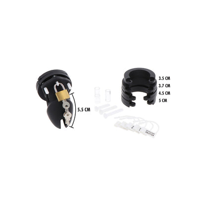silicone cock cage for male chastity, extreme design, likely by hidden desire.