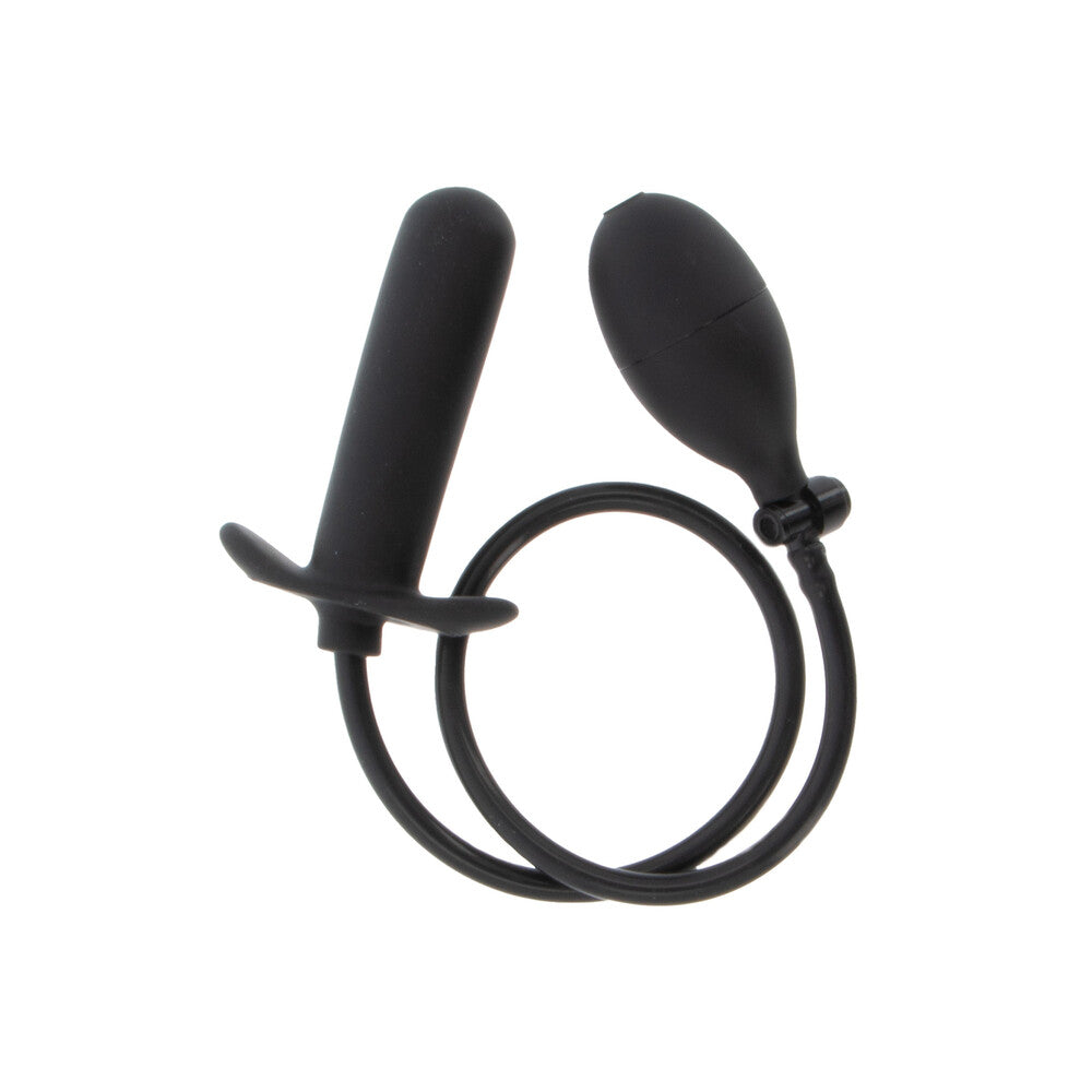 Hidden Desire extreme starter inflatable smooth plug, showing a grey anal toy with pump.