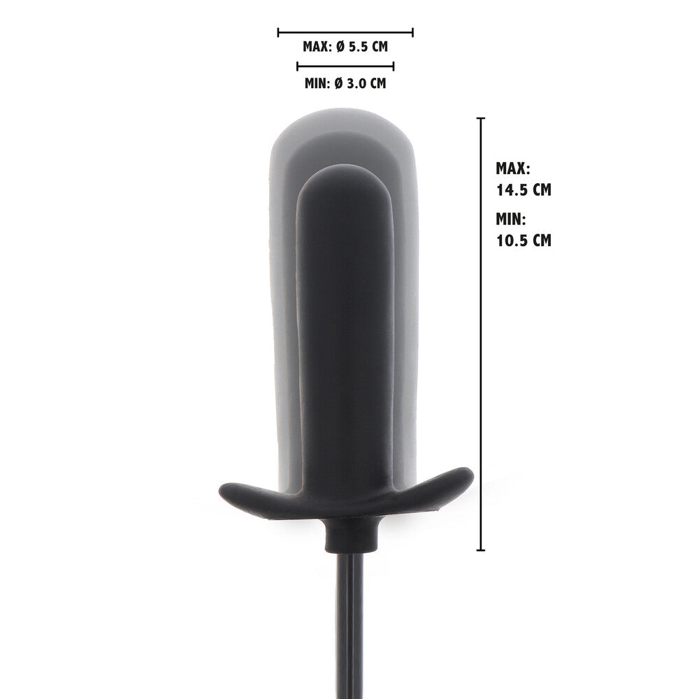 Hidden Desire inflatable anal plug, smooth pale material, inflated for comfortable intimate pleasure