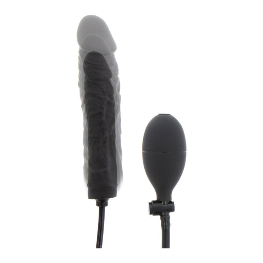 Inflatable dong with a textured finish and exaggerated features, ideal for adventurous play.