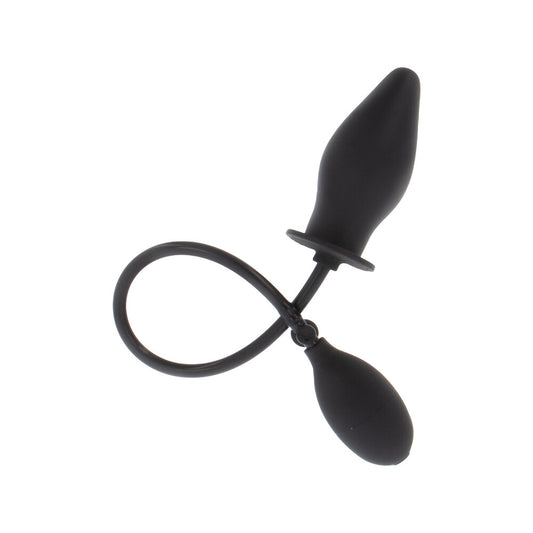 hidden desire extreme advanced inflatable butt plug for anal play, flesh-toned silicone
