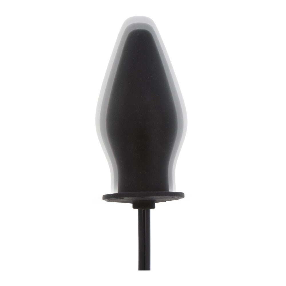 Hidden Desire extreme advanced inflatable butt plug, pale pink silicone, for anal play.