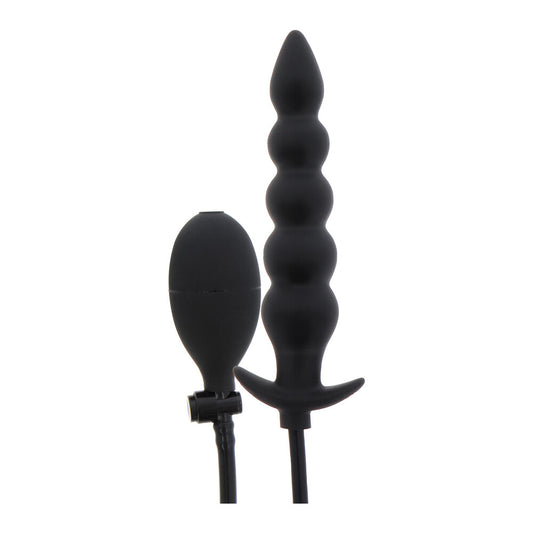 Inflatable ribbed anal plug, advanced design for extreme pleasure and comfortable use.