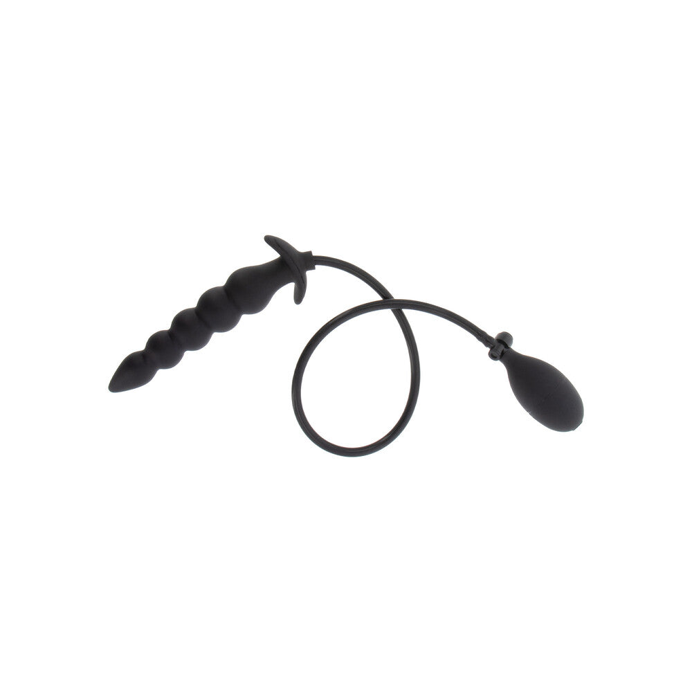 The Hidden Desire Extreme Advanced Inflatable Ribbed Plug, a textured anal inflatable.