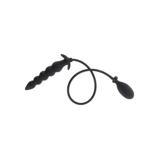 The Hidden Desire Extreme Advanced Inflatable Ribbed Plug, a textured anal inflatable.