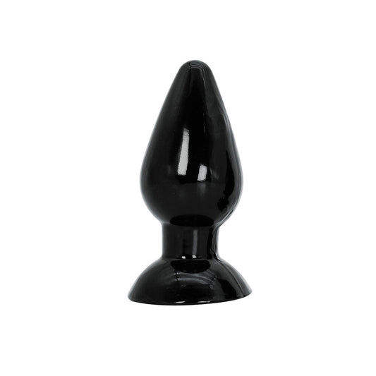 Medium sized, shiny silver butt plug with a flared base from Hidden Desire.