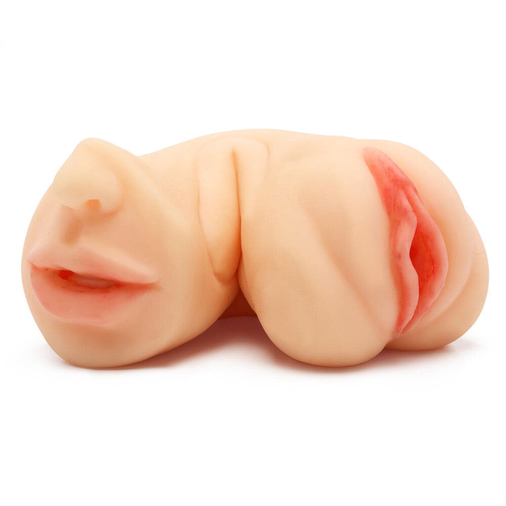 Bangers Tight Flip masturbator, flesh coloured with realistic textured openings from Hidden Desire