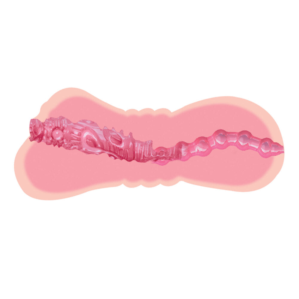 Hidden Desire Bangers Snug double ended pussy and bum masturbator, realistic flesh-toned silicone.