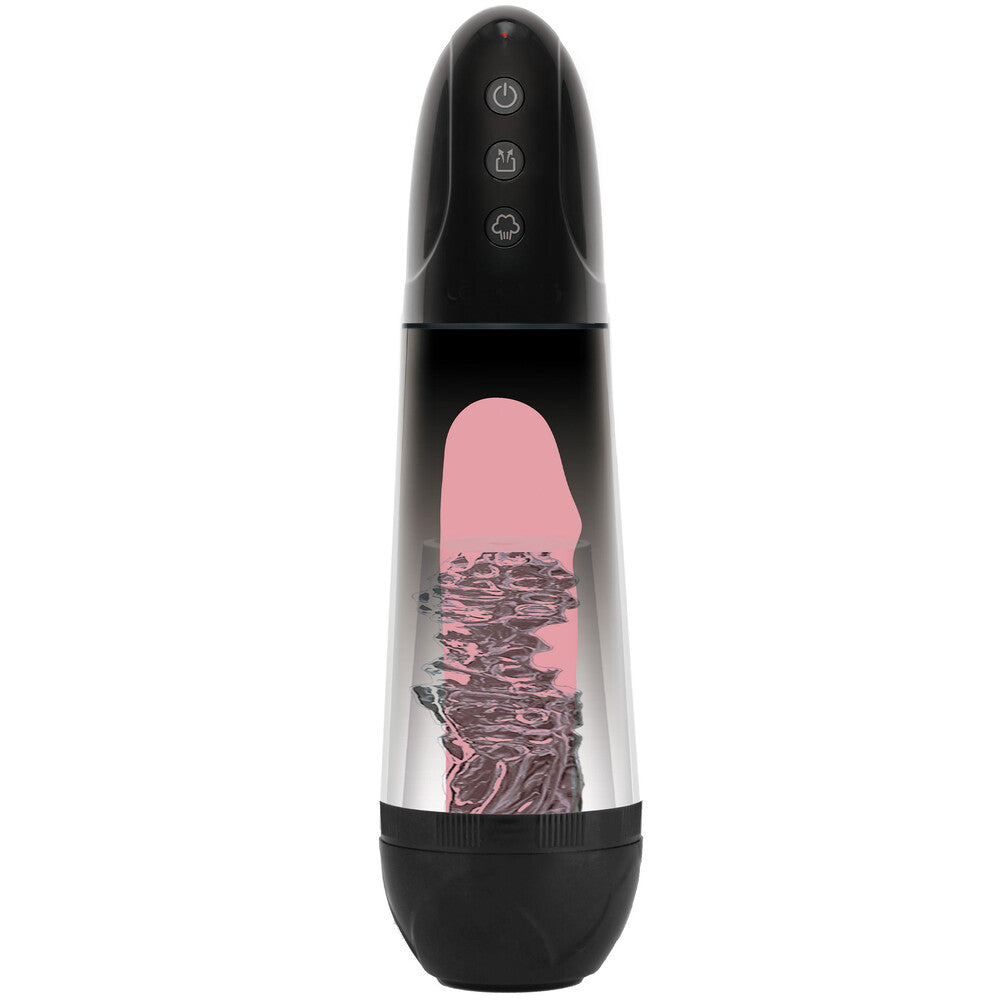Close-up on the fusion x automatic magnify pump, a penis enlargement device.